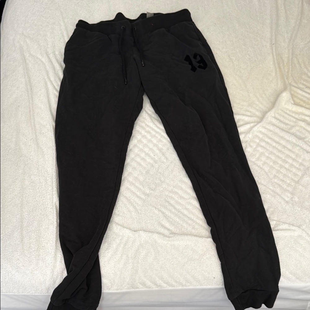 Fendi Black Track Pants with Elastic Cuffs and Relaxed Fit